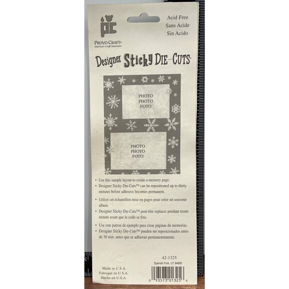 HTF Provo Craft Snowflake Sticky Die-Cuts Scrapbooking Embellishments 42-1235 - Picture 5 of 5